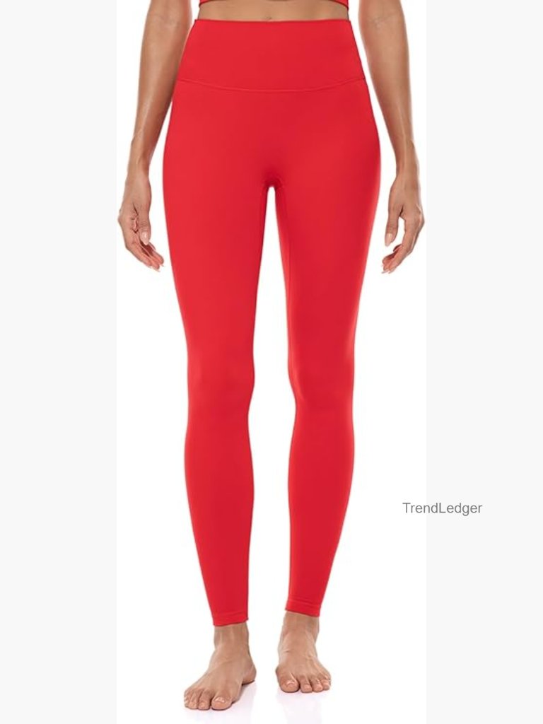 High Rise Yoga Leggings 25" Inseam No Front Seam Workout Active